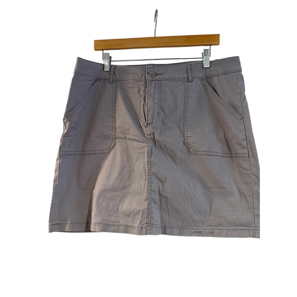 Lee Women Regular Fit‎ Mid Rise Gray Skort Women's Size 16 Medium